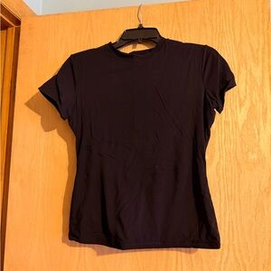 Elegant Black Short Sleeve Women's Tee